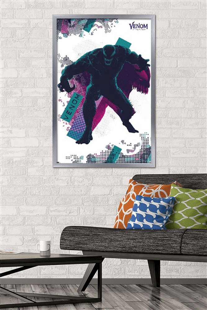 Marvel Venom: Let There be Carnage - Dots Wall Poster, 22.375" x 34", Framed