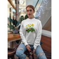 thumbnail image 2 of Frogs In A Pond  Sweatshirt Women -Image by Shutterstock, Female x-Large, 2 of 4