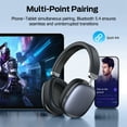 thumbnail image 2 of Bluetooth Headphones Over Ear, 65Hrs Playtime Wireless Headphones,Bass Boosted by 90%,Lightweight Headset with Deep Bass, Clear Call with 4 Noise Cancelling Mics,Low Latency for Travel Work Cellphone, 2 of 8