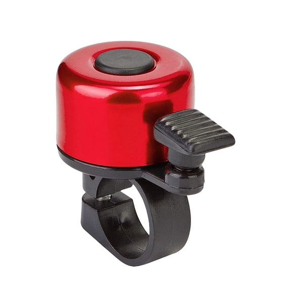 Partheme Bike Bell Aluminum Mini Bicycle Bells with Loud Crisp Clear Sound Bike Ring Bell Bike Accessories for Adults Children Road Mountain Bike , Red