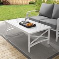 thumbnail image 4 of Crosley Kaplan Table Basse de Patio à Dessus à Lattes en Métal Blanc, 4 of 7