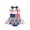 Blue, variant on Baby Girl 4th Of July Outfits My First Patriotic Smocked Tulle Romper Dress American Flag Clothes