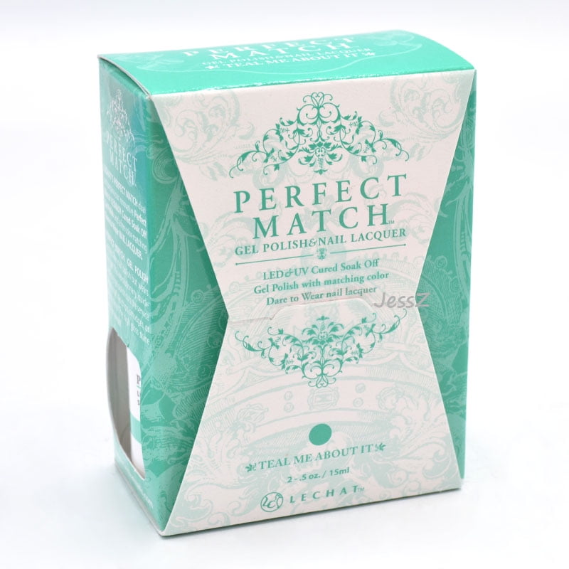 Lechat Perfect Match Soak-Off Gel Polish + Matching Nail Polish Colorful Moments Collection PMS257 Teal Me About It