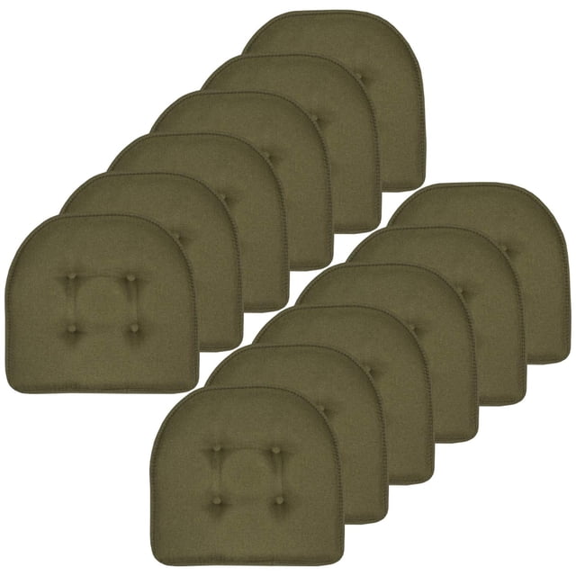 Cojín para silla Sweet Home Collection, espuma viscoelástica, color verde militar