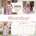 thumbnail image 5 of Weardear Women's Floral Summer Dress Square Neck Sleeveless A Line Mini Dress with Pockets, 5 of 5