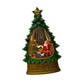 thumbnail image 3 of Sharprepublic Christmas Snow Globe Christmas Ornament Night Light Christmas Tree Music Box Santa and Tree, 3 of 8