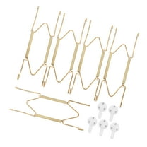 WHAMVOX 10pcs Wall Plate Hangers Invisible Metal Plate Hooks with Non-Trace Nails Heavy Duty Display Holders for Display Photos Keys Towels