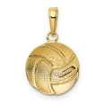 thumbnail image 6 of Auriga Fine Jewelry 10K Yellow Gold Polished Volleyball Pendant for Women (L- 0.79inch, W- 0.51inch), 6 of 6