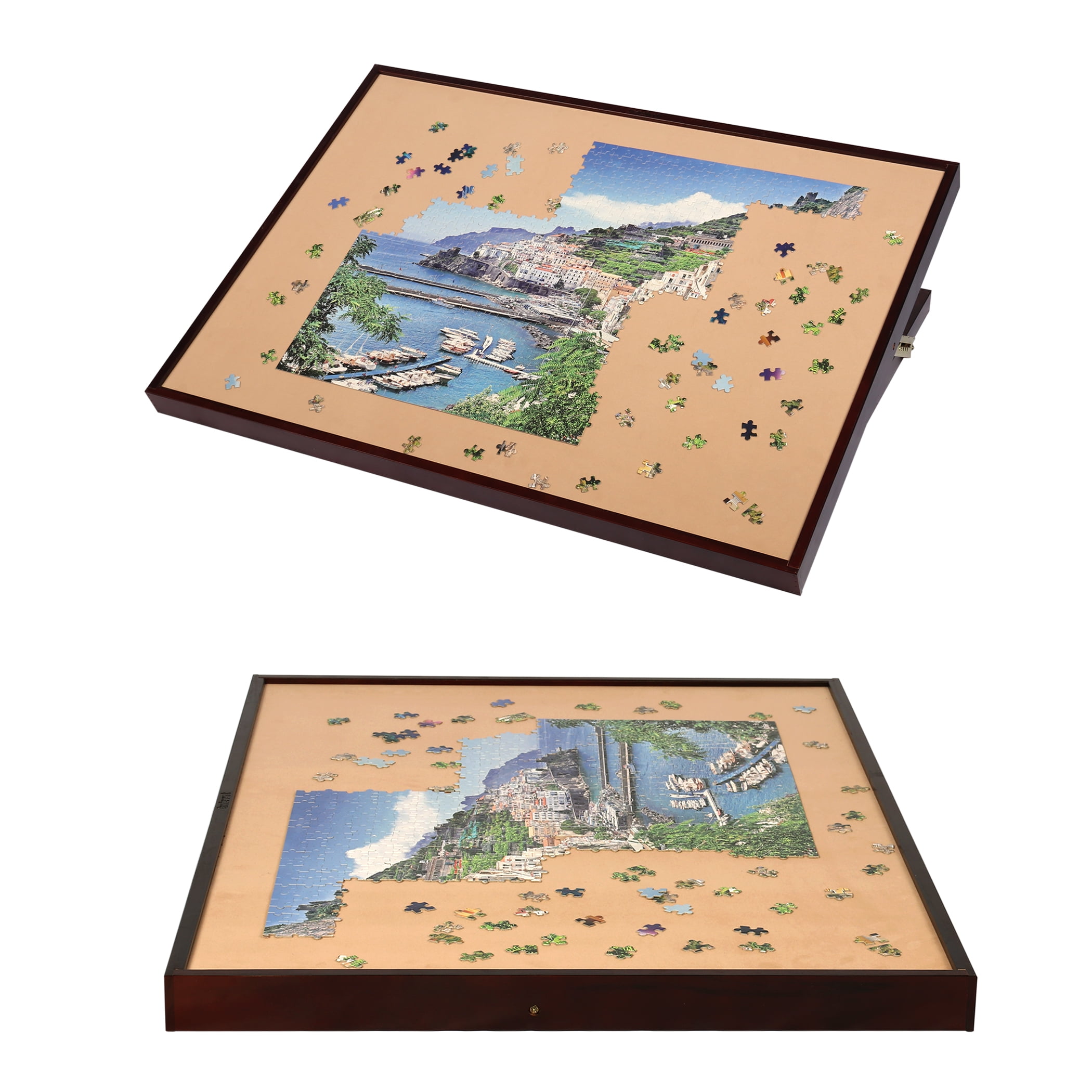 Lavievert Wooden Jigsaw Puzzle Table Large Portable Folding Tilting Table for Up to 1,500 Pieces Puzzles