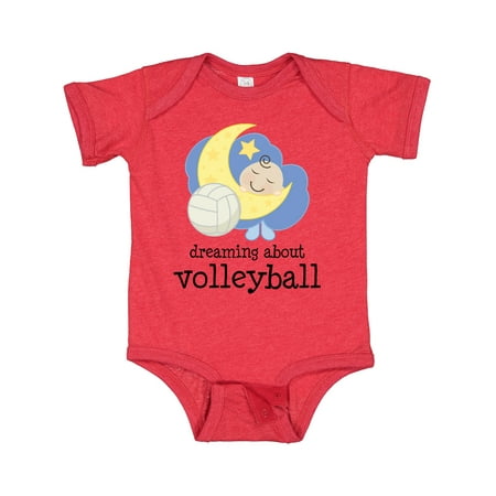 

Inktastic Dreaming About Volleyball Gift Baby Boy or Baby Girl Bodysuit