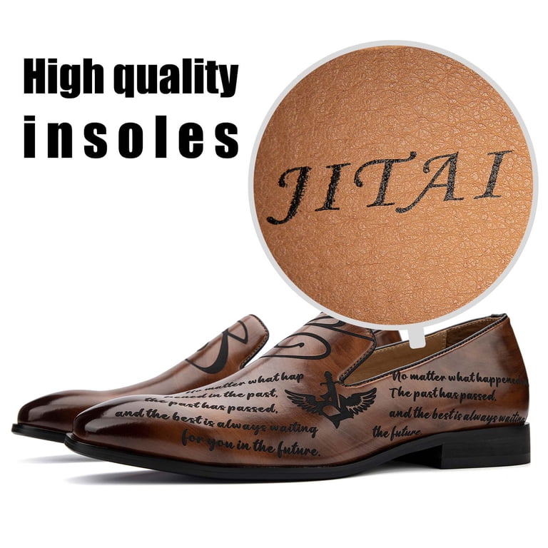 Jtai Brown Leather Men\'s Dress Shoes Sz 11 JITAI Men Dress Leather Shoes Men main image 2