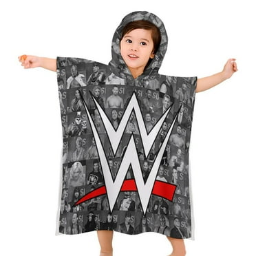 WWE WWE Kids Beach Towels with Hood Soft Quick Dry Absorbent Hooded Towels Bath Robe for Swim Pool Bath Poncho Towels