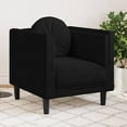 thumbnail image 1 of vidaXL Fauteuil de Sofa avec Coussin en Velours Noir, 1 of 5
