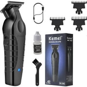 Kemei 2299 Professional Hair/Beard Trimmer For Men Zero Gapped Hair Clippers For Barber With T Blade, Cordless Rechargeable