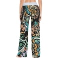 thumbnail image 4 of Women's Pajama Pants Vintage Paisley Design Comfy Stretch Sleepwear Womens Wide Leg Pants Casual Loose Yoga Sweatpants Comfy Lounge Pajama, Large, 4 of 7