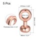 thumbnail image 2 of Monedero Correa Anillos, 5uds 20mm O Anillo Metal Remaches Pernos Reemplazo Hebillas para Bolsa Artesanía Bricolaje Accesorios, Rosa Oro Unique Bargains hebillas, 2 of 4