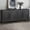 Black1, variant on Sideboard Buffet Cabinet with Metal Handles, Wood Storage Cabinet with 4 Doors and Carved Flower, Accent Storage Cabinet for Living Room, Kitchen, Entryway, Natural Wood