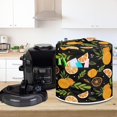 thumbnail image 3 of Pressure Cooker Dust Cover Pressure Cooker Cover Air Fryer Cover Pressure Kitchen Appliance Covers with Top Handle and Accessories Pockets Home Decor, Orange, 3 of 4