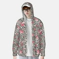 thumbnail image 2 of Daiia Rose Mix Leopard 3 UPF 50+ Sun Protection Hoodie Jacket Lightweight Long Sleeve Sun Shirt for Women Men with Pocket Hiking Outdoor-Large, 2 of 7