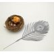 thumbnail image 1 of Rama de hoja de cola de pavo real, purpurina Artificial para arreglo de flores, boda, árbol de Navidad, fiesta, hogar, decoración de jardín, 20 Uds., 1 of 4