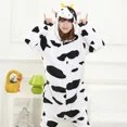 thumbnail image 2 of Pijamas de animales de vaca Kigurumi Unisex, monos con capucha de franela, ropa de dormir con cremallera, Cosplay de fiesta de Anime para hombres y mujeres, 2 of 5