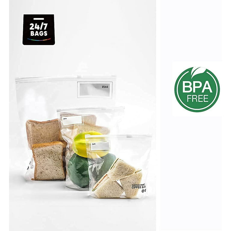 Food Storage Slider Bags, Quart Size, Value pack, 150 Count Slider