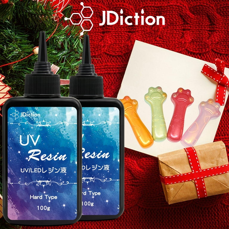  JDiction UV Resin, Upgrade 300g High Viscosity Hard UV Resin  with Crystal Clear Resin Kit for Doming, Sealing, Coating, and Casting