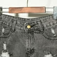 thumbnail image 4 of Spdoo Women's Casual High Rise Denim Shorts Stretch Ripped Raw Hem Jean Shorts Plus Size Summer Hot Pants S-6XL, 4 of 6