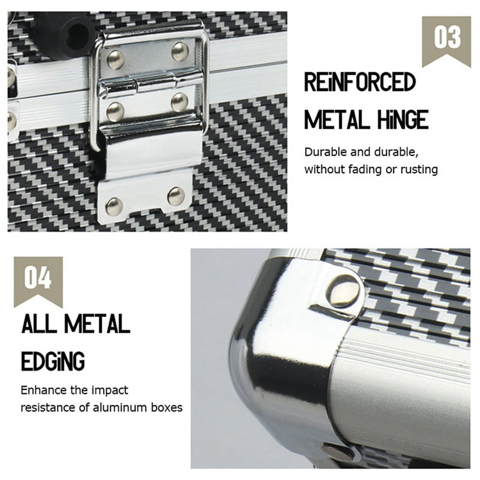 Carbon Fiber Tool Box Aluminum Tool Case Suitcase Equipment Hard Carry Bag Instrument Hard Case Portable Toolbox B