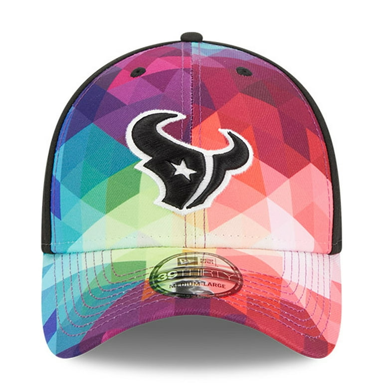 Men s New Era Pink Houston Texans 2023 NFL Crucial Catch 39THIRTY Flex Hat