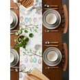 thumbnail image 2 of Easter Bunny Table Runner 120 Inches, Retro Funny Rabbit Ears Eggs Tree Floral Bed Runner Dresser Scarves Tabletop for Indoor Outdoor Parties/Ceremony/Banquet, 13"x 120", 2 of 8