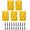 Yellow, variant on Wall Mounted Drill Holders Set Of 5 For 18V Cordless Tool Practical ABS Brackets With Secure Storage Space Saving Design