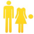 thumbnail image 1 of Minkissy 2pcs Decorative Toilet Sign Acrylic Golden Identification Directional Signage for Parking Lot, 1 of 8