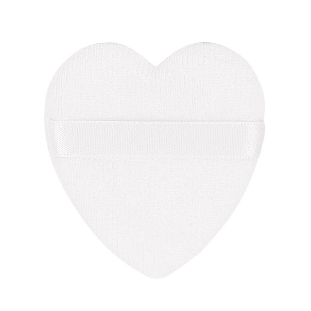 Reusable Love Heart-shaped Velvet Powder Puff Face Soft Cotton Face Sponge Makeup Cosmetics