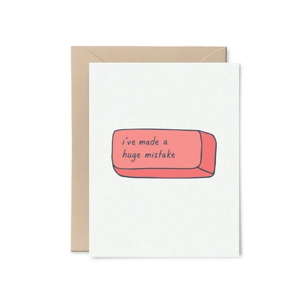 Funny Apology Card – "I've Made a Huge Mistake" Design – Perfect for Friends, Family, or Loved Ones – Envelope Included, Blank Inside