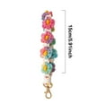 thumbnail image 2 of BKER Keychain Wristlet Keychain Weave Exquisite Keyring Holder Bracelet Lanyard Mobile Phone Lanyard Flower Chain Hand Woven High End Decoration, 2 of 4