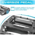 thumbnail image 3 of Pedales de bicicleta, pedales universales Pedales de bicicleta de montaña Plataforma ancha antideslizante duradera para bicicleta de montaña de 9/16 "BMX Bicicleta de carretera plegable Accesorios de, 3 of 5
