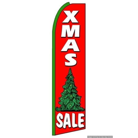 OnPoint Wares| Xmas Sale Swooper Flag | Advertising Flag/Business Flags | 11.5ft x 3.5ft