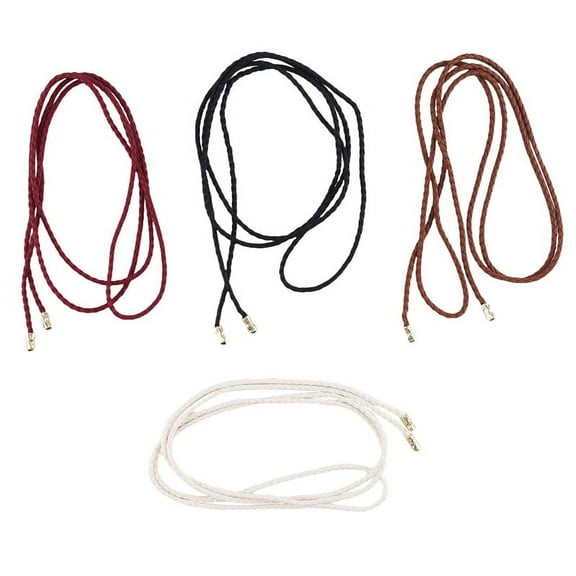 Fangyid Women's PU Leather Knitted Slim Waist Rope Chain, Multicolour, 4 Count Pack