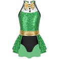 thumbnail image 5 of YIZYIF Girls Christmas Gymnastic Leotard Sparkly Sequins Jumpsuit Ballet Jazz Stage Performance Leotard Green 6, 5 of 7