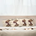 thumbnail image 7 of Ambesonne Tribal Throw Pillow Cover 4 Pack, Woman, 20", Cream and Brown, 7 of 7