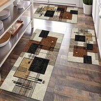 Kitchen Rugs Sets of 3 Non Slip Washable Kitchen Mats for Floor, Waterproof Kitchen Runner Rug, Floor Mat Carpet for Entryway, Laundry, Sink, Hallway, Bathroom