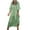Mint Green, variant on ibuvkizy Women Plus Size Casual Dress Summer Fashion Maxi Dress Round Neck Geometric Printed Bubble Sleeved Comfortable Loose Long Dress Beach Sundresses