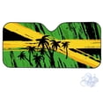 thumbnail image 2 of Xoenoiee Jamaica Flag Palm Tree Print Car Windshield Sun Shade Blocks UV Rays Auto Front Window Covers with Suction Cups, Keeps Car Cool, Easy to Install and Store, 2 of 7