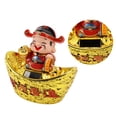 thumbnail image 3 of Wealth God Ornament, Solar Panel Nodding Fortune Wealth Statue For Car Household Decoration, 3 of 8