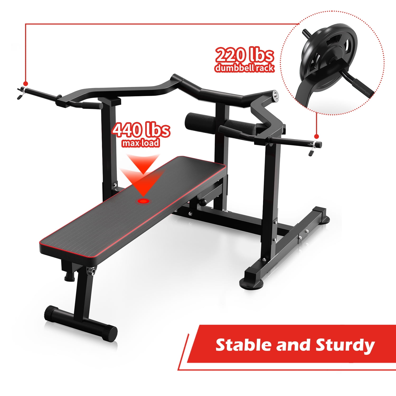 Adjustable Chest Press Machine with Dumbbell Rack Liberia Ubuy
