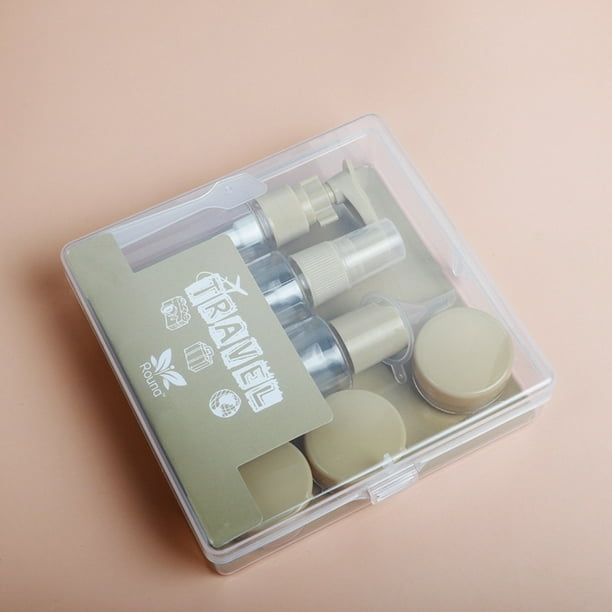 Paquete de 8 botellas de viaje vacías de plástico para artículos de tocador y cosméticos, envases rellenables, subembotellado de viaje