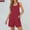 Wine, variant on Yotami Women's Jumpsuit with Adjustable Belt Summer Soft Jumpsuit with Pocket Sleeveless Wide Leg Solid Color Short Romper for Casual