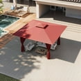 thumbnail image 6 of Erommy Outdoor Gazebo 10'x10', Double Roof Patio Gazebo with Mosquito Nettings and Privacy Screens,Wine Red, 6 of 10