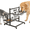 Black-4bowls, variant on Adjustable Height 3-Bowl Raised Dog Feeder Stand, Ergonomic Anti-Slip Pet Dining Station